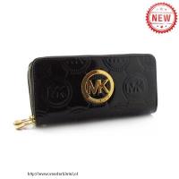 michael kors monogram continental groot zwart portefeuilles Groothandel du25j893